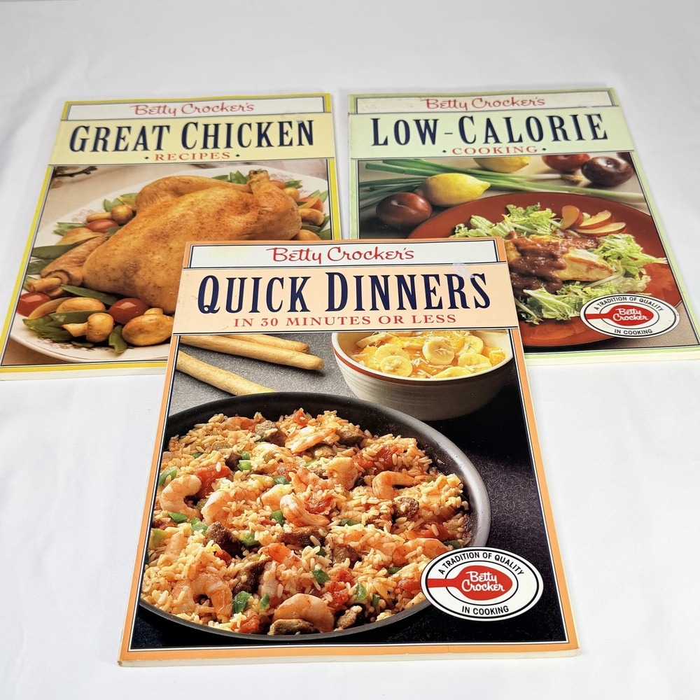 Betty Crocker's Cookbook Lot Quick Dinners Great Chicken Low-Calorie Recipes